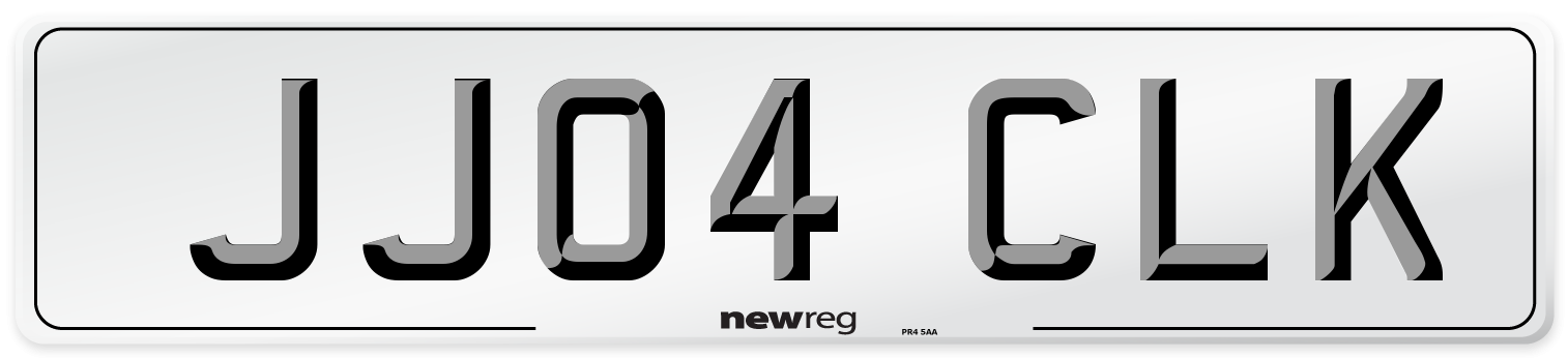JJ04 CLK Number Plate from New Reg